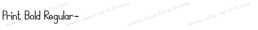 Print Bold Regular字体转换